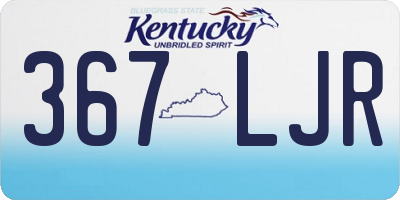 KY license plate 367LJR