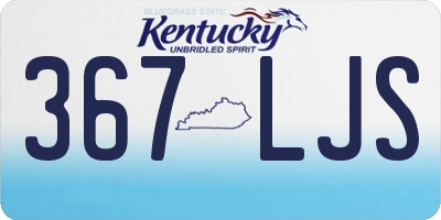 KY license plate 367LJS
