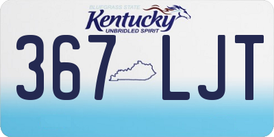 KY license plate 367LJT