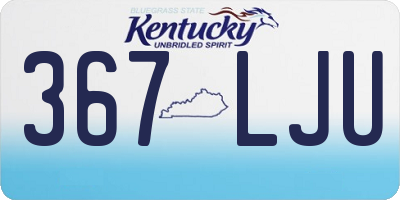 KY license plate 367LJU