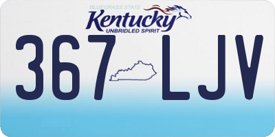 KY license plate 367LJV