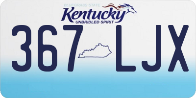 KY license plate 367LJX