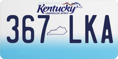KY license plate 367LKA