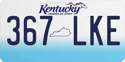 KY license plate 367LKE