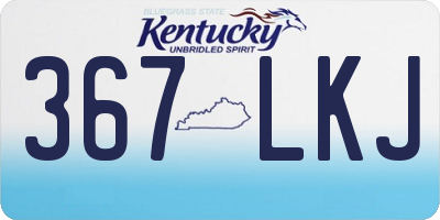 KY license plate 367LKJ