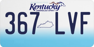 KY license plate 367LVF
