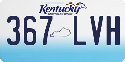 KY license plate 367LVH