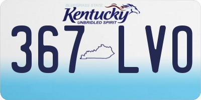 KY license plate 367LVO