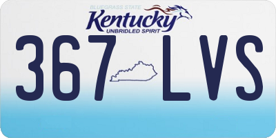 KY license plate 367LVS