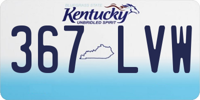 KY license plate 367LVW