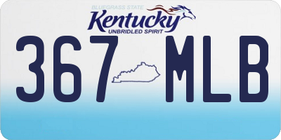 KY license plate 367MLB