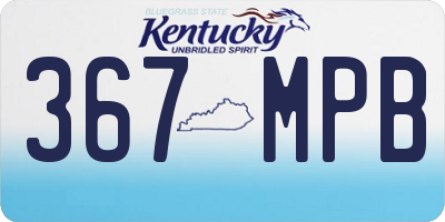KY license plate 367MPB