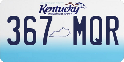KY license plate 367MQR