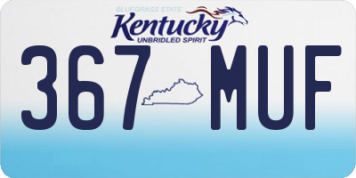 KY license plate 367MUF
