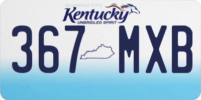 KY license plate 367MXB