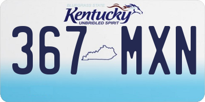 KY license plate 367MXN