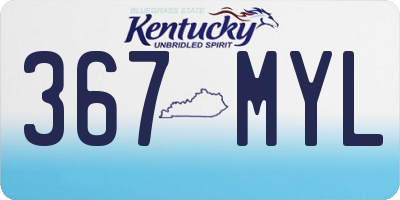 KY license plate 367MYL