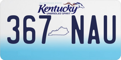 KY license plate 367NAU