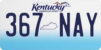 KY license plate 367NAY