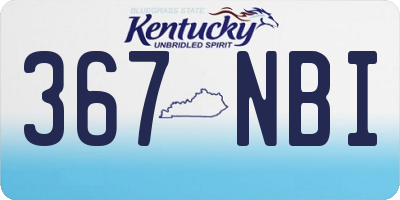 KY license plate 367NBI