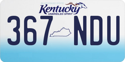 KY license plate 367NDU
