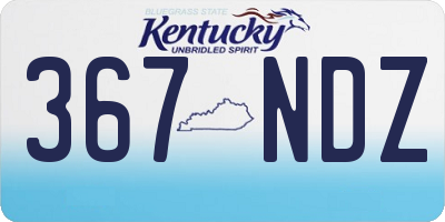 KY license plate 367NDZ