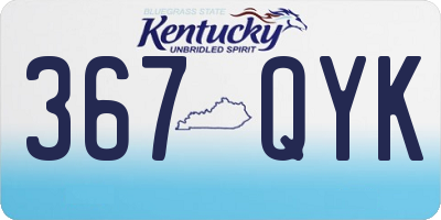 KY license plate 367QYK