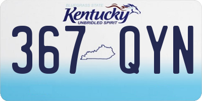 KY license plate 367QYN