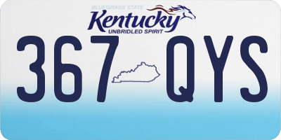 KY license plate 367QYS