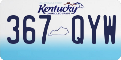 KY license plate 367QYW