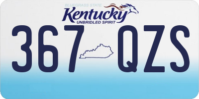 KY license plate 367QZS