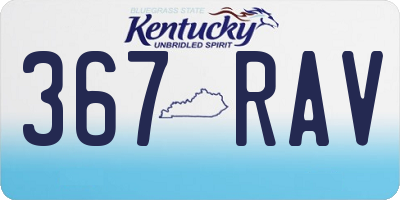 KY license plate 367RAV