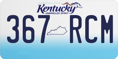 KY license plate 367RCM