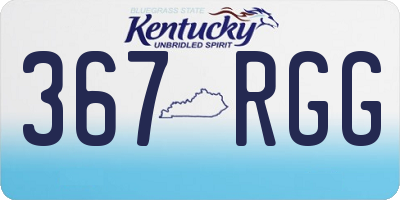 KY license plate 367RGG