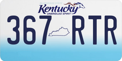 KY license plate 367RTR
