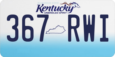 KY license plate 367RWI