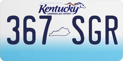 KY license plate 367SGR