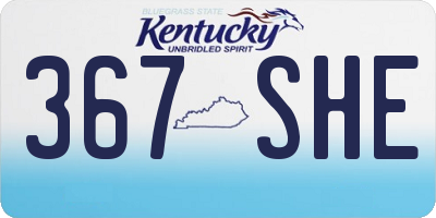 KY license plate 367SHE