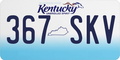 KY license plate 367SKV
