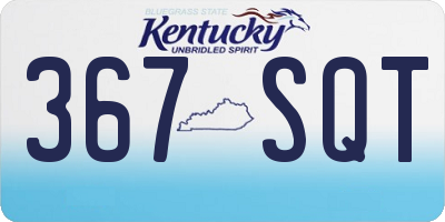 KY license plate 367SQT