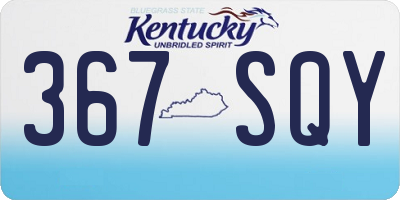 KY license plate 367SQY