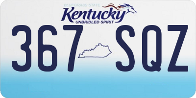 KY license plate 367SQZ