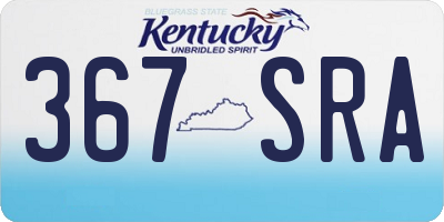 KY license plate 367SRA