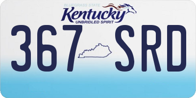 KY license plate 367SRD