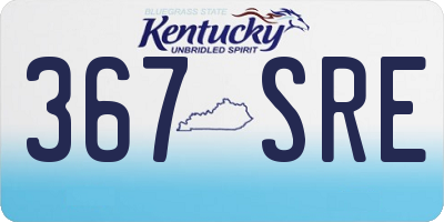 KY license plate 367SRE