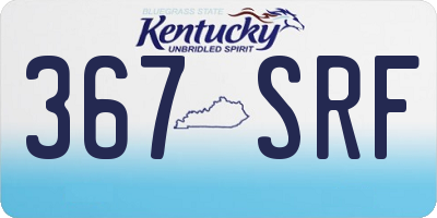 KY license plate 367SRF