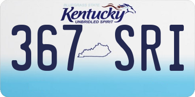 KY license plate 367SRI
