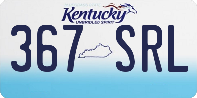KY license plate 367SRL