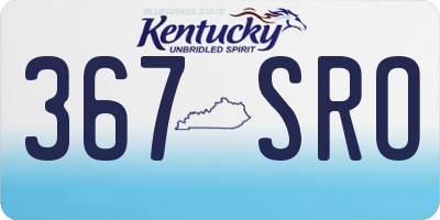 KY license plate 367SRO