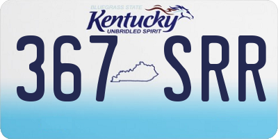 KY license plate 367SRR